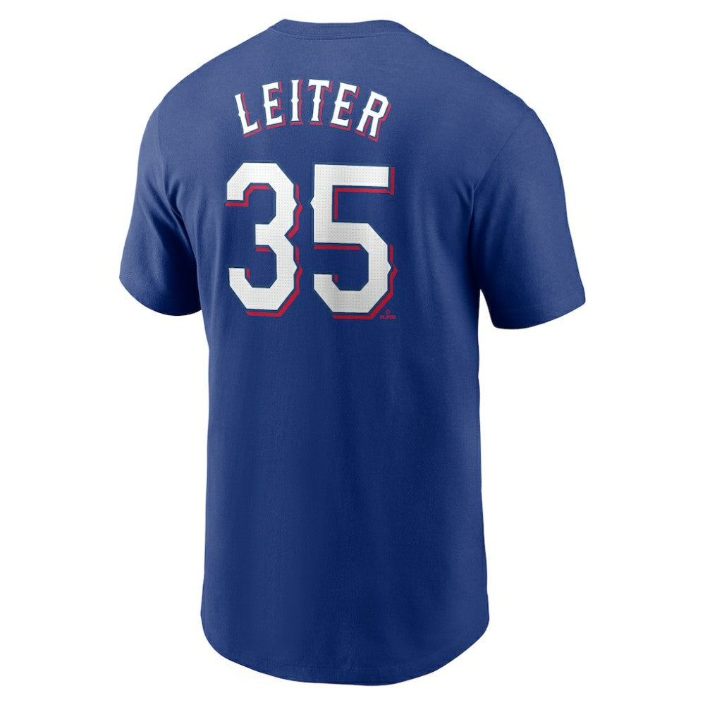 Jack Leiter Texas Rangers Nike Fuse Name & Number T-Shirt - Royal - Nike Discount