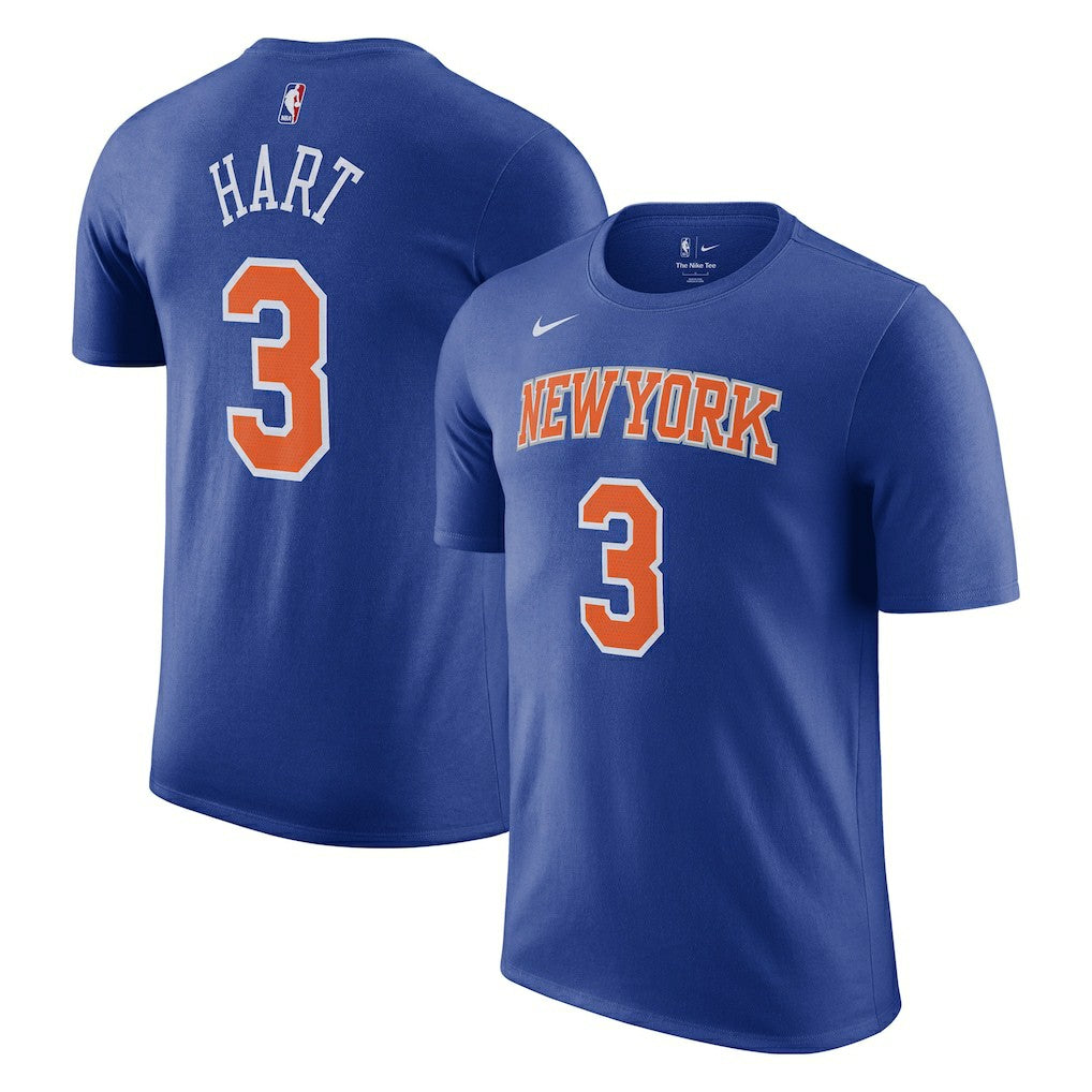 Josh Hart New York Knicks Icon Edition Name & Number T-Shirt Blue | Nike Near Me