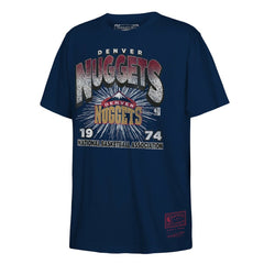 Denver Nuggets Hardwood Classics Vintage Hoopster T-Shirt for sale Navy | Mitchell & Ness outlet