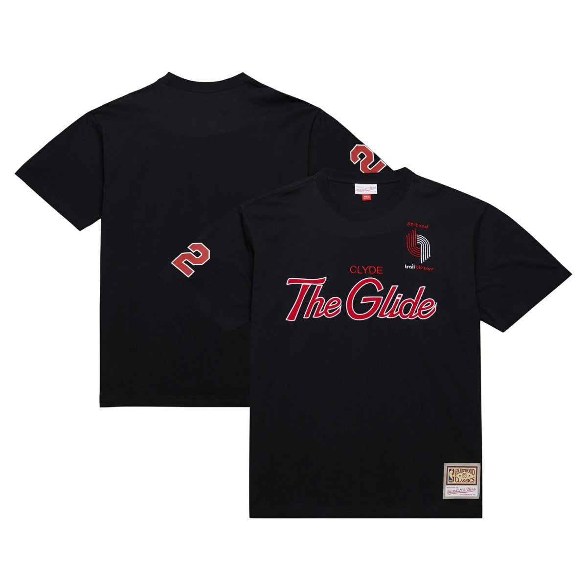 Clyde Drexler Portland Trail Blazers Premium Nickname T-Shirt Black | Mitchell & Ness online