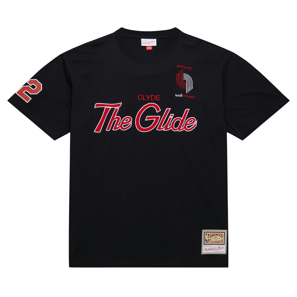 Clyde Drexler Portland Trail Blazers Premium Nickname T-Shirt Black | Mitchell & Ness online