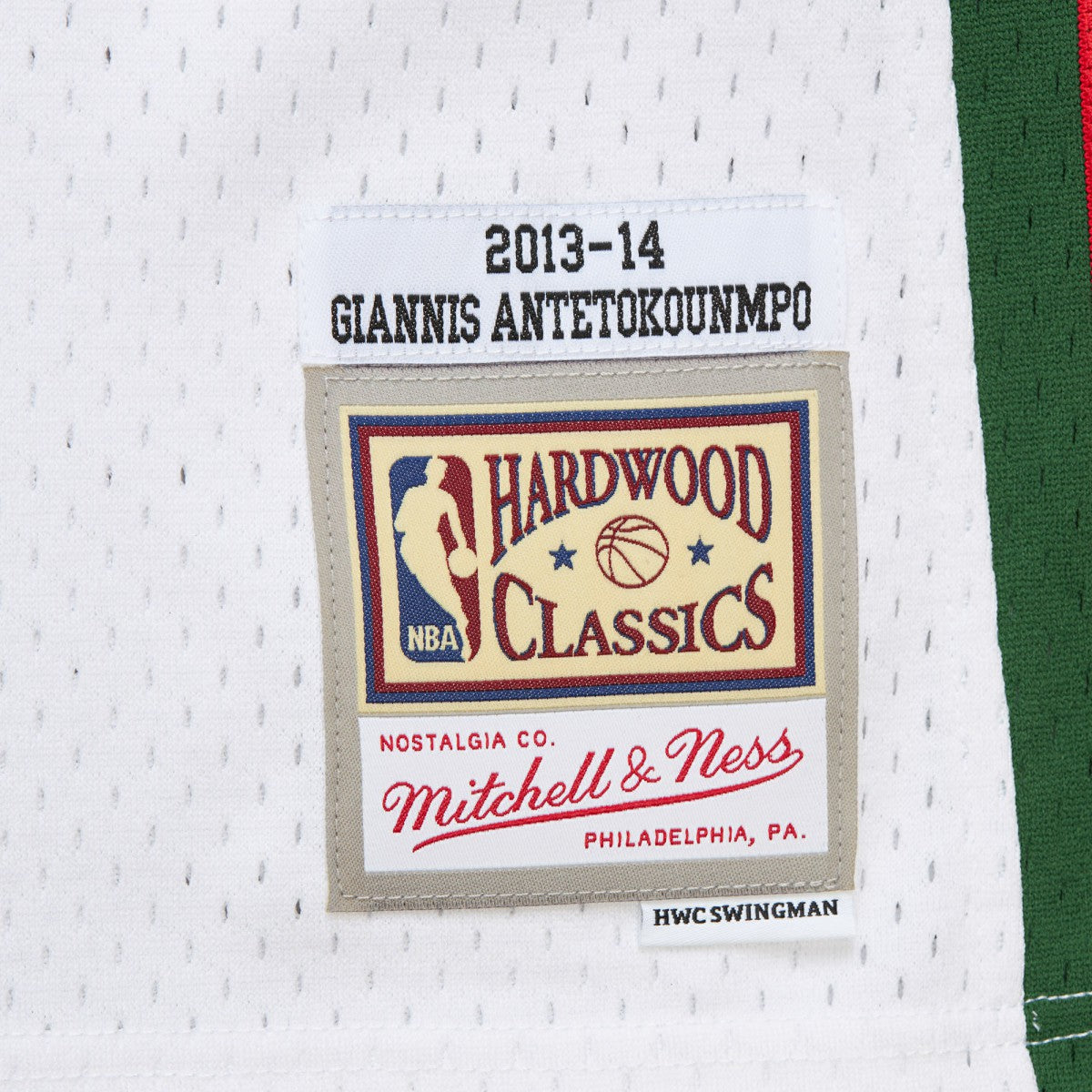 Giannis Antetokounmpo Milwaukee Bucks 2013/14 Hardwood Classics Swingman Jersey White | Mitchell & Ness for sale