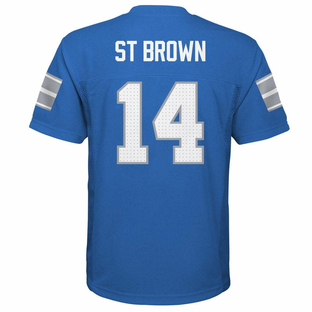 Amon-Ra St. Brown Detroit Lions Youth Replica Player Jersey Blue