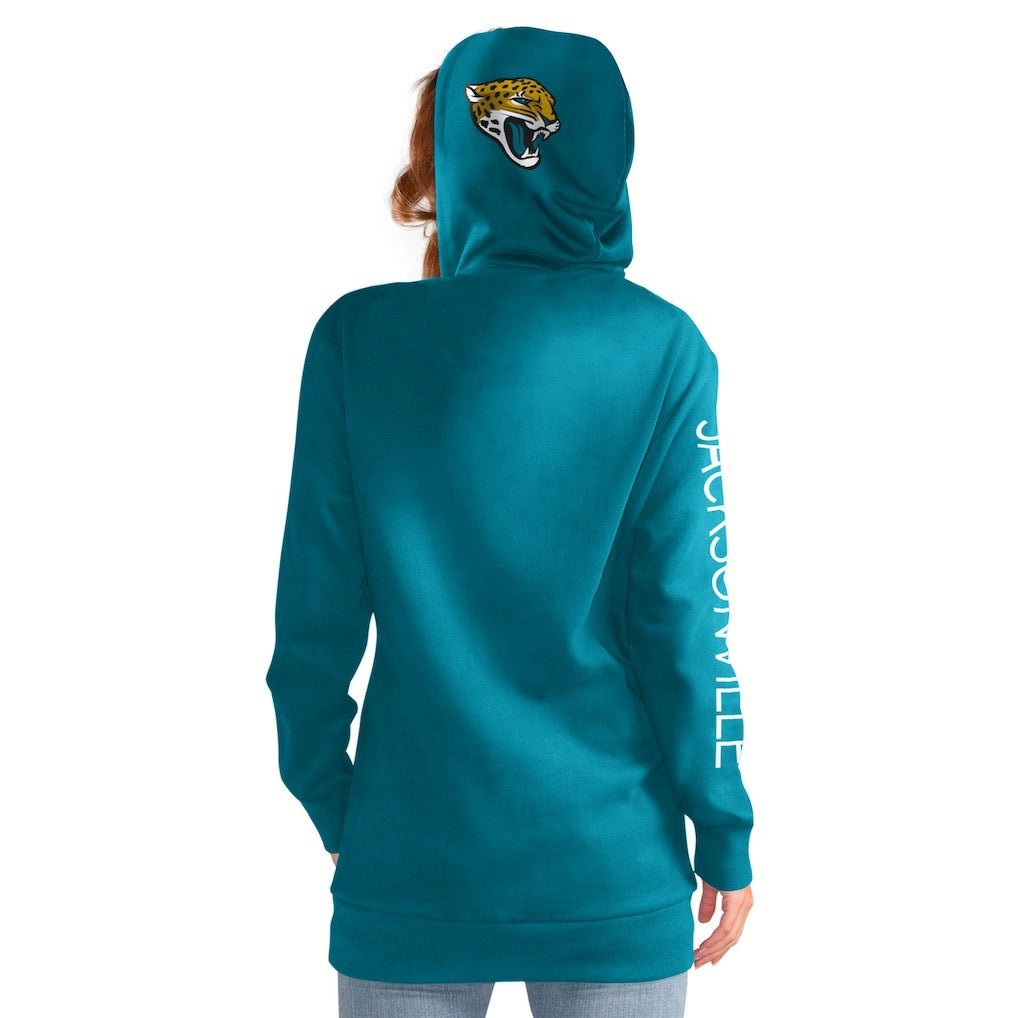 Jacksonville Jaguars G-III 4Her by Carl Banks Women's Extra Inning Pullover Hoodie Teal