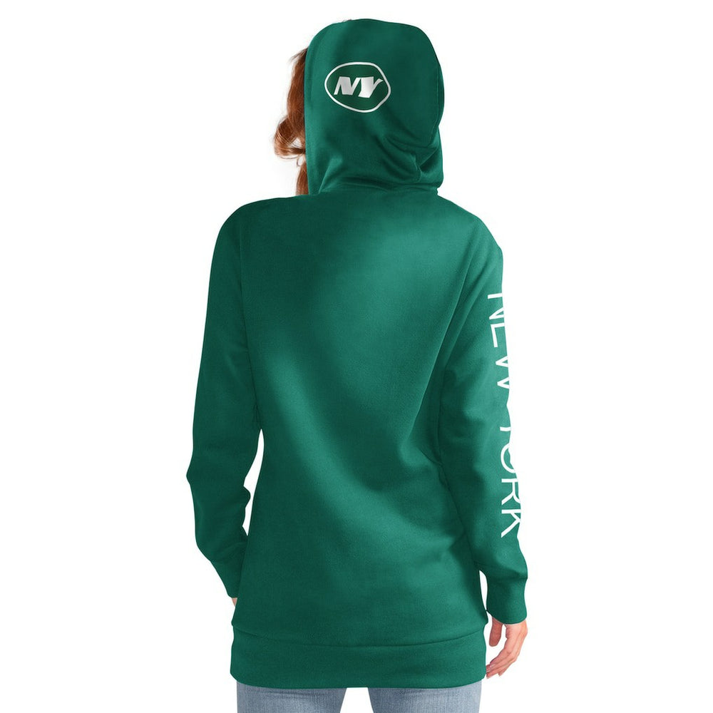 New York Jets G-III 4Her by Carl Banks Women's Extra Inning Pullover Hoodie Green