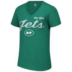New York Jets G-III 4Her by Carl Banks Women's Post Season V-Neck T-Shirt Green