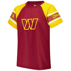 Washington Commanders Starter Women's 1st Rounder Color Block Raglan Top Burgundy