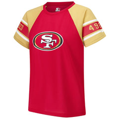 San Francisco 49ers Starter Women's 1st Rounder Color Block Raglan Top Red