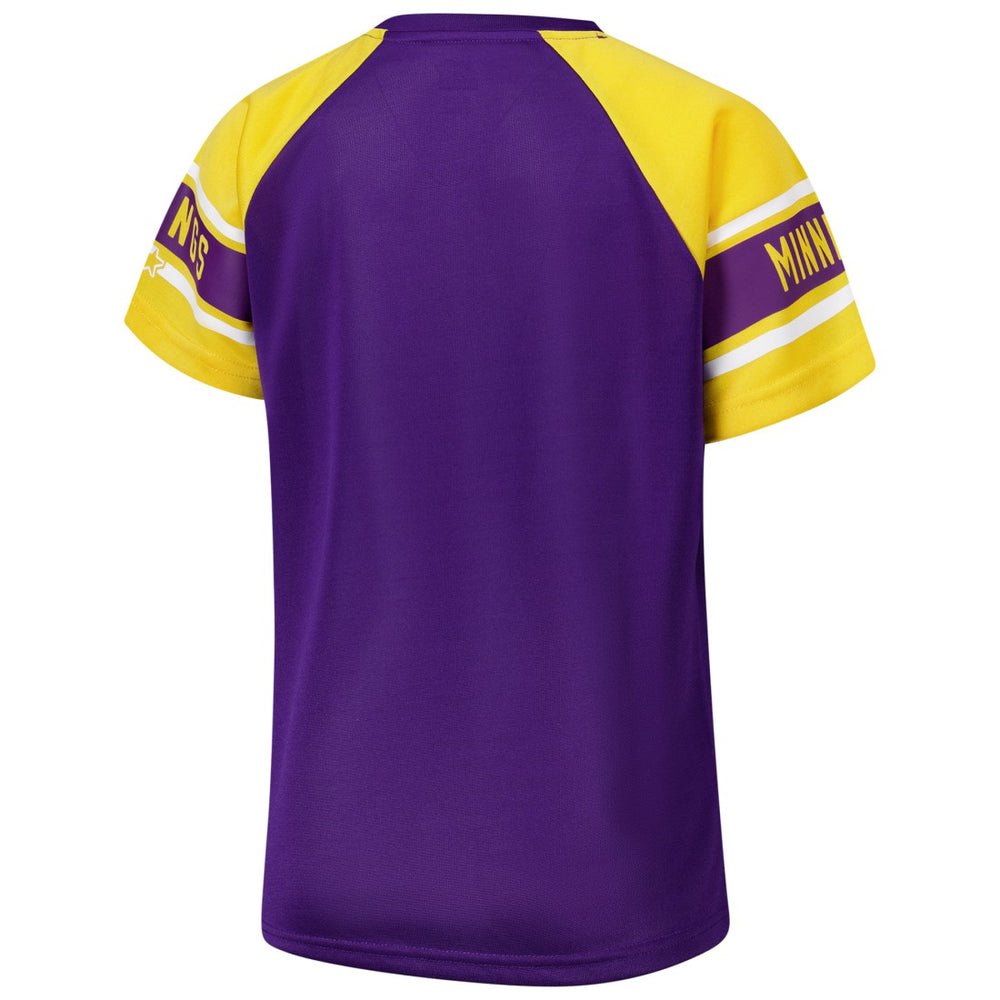 Minnesota Vikings Starter Women's 1st Rounder Color Block Raglan Top Purple