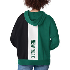 New York Jets Starter Women's Power Move Long Sleeve Pullover Hoodie Green