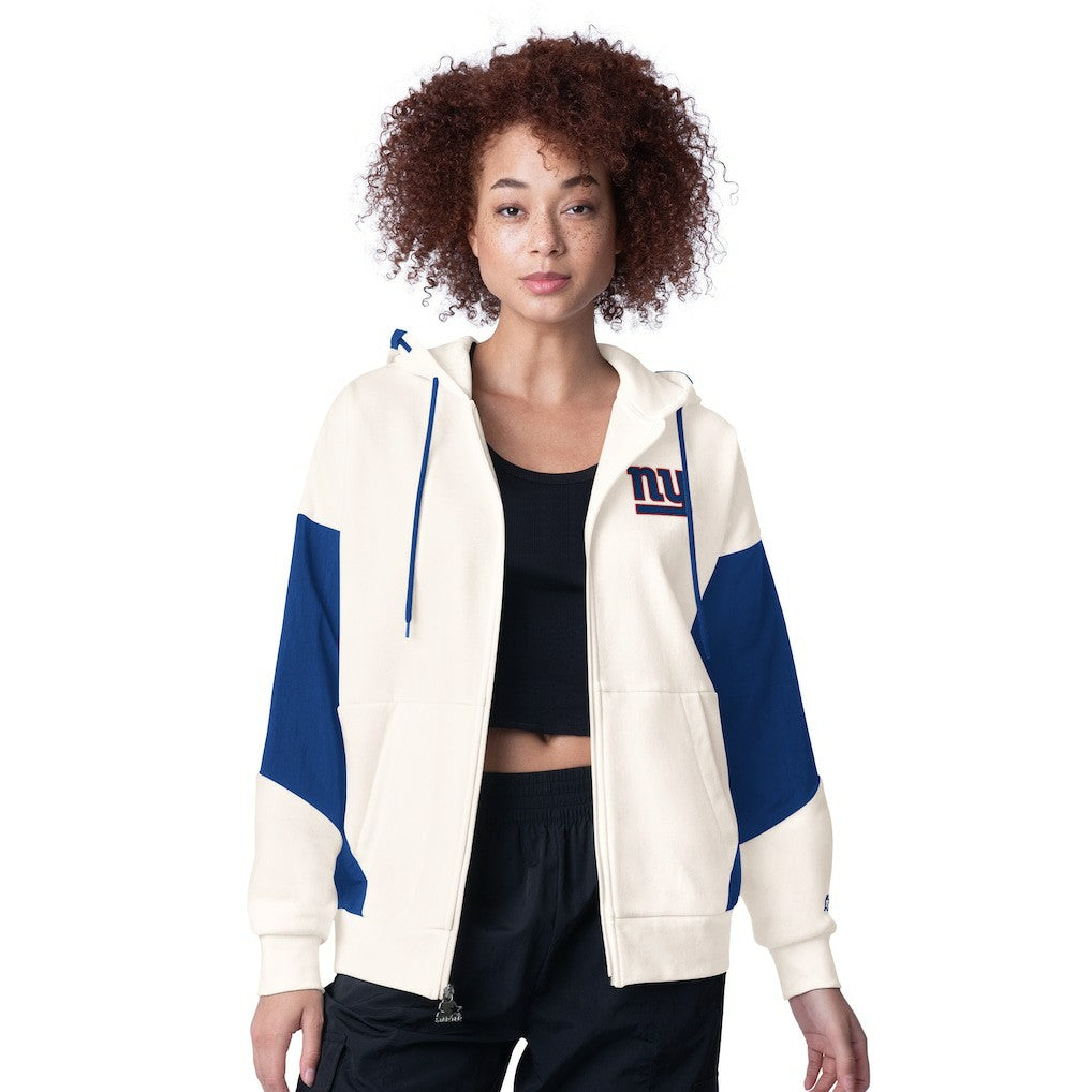 New York Giants Starter Women's Scrimmage Full-Zip Hoodie White