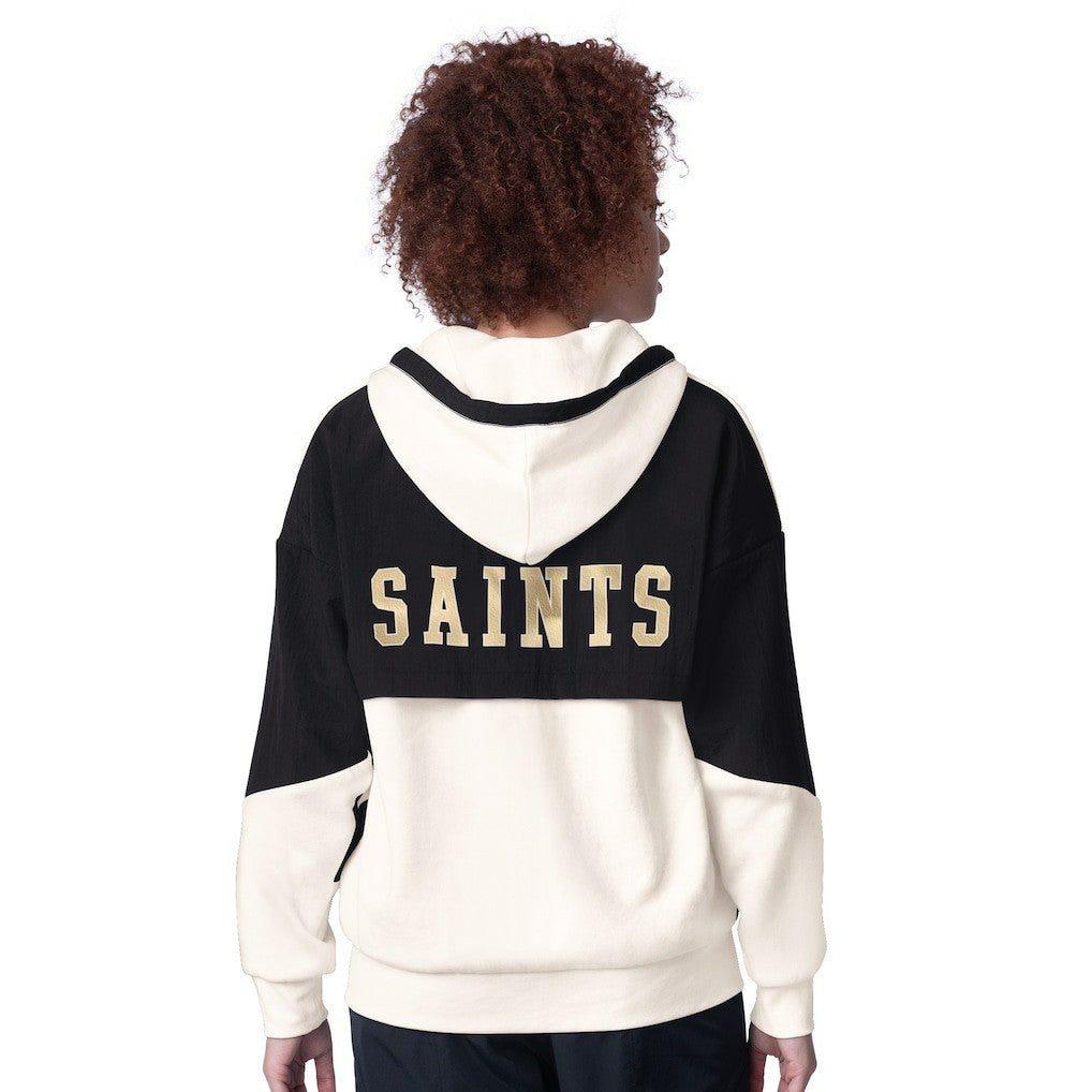 New Orleans Saints Starter Women's Scrimmage Full-Zip Hoodie White
