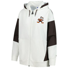Cleveland Browns Starter Women's Scrimmage Full-Zip Hoodie White