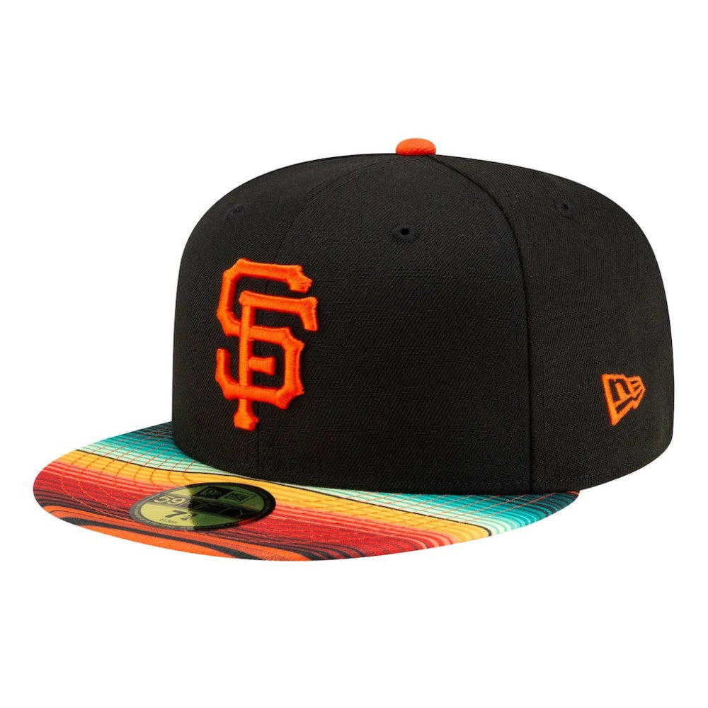 San Francisco Giants New Era Turn Back The Clock 59FIFTY Fitted Hat - Black - New Era Discount