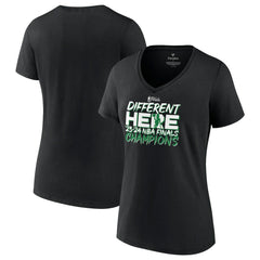 Boston Celtics Women's 2024 NBA Finals Champions Pump Fake Hometown Originals V-Neck T-Shirt Black | Fanatics Near Me