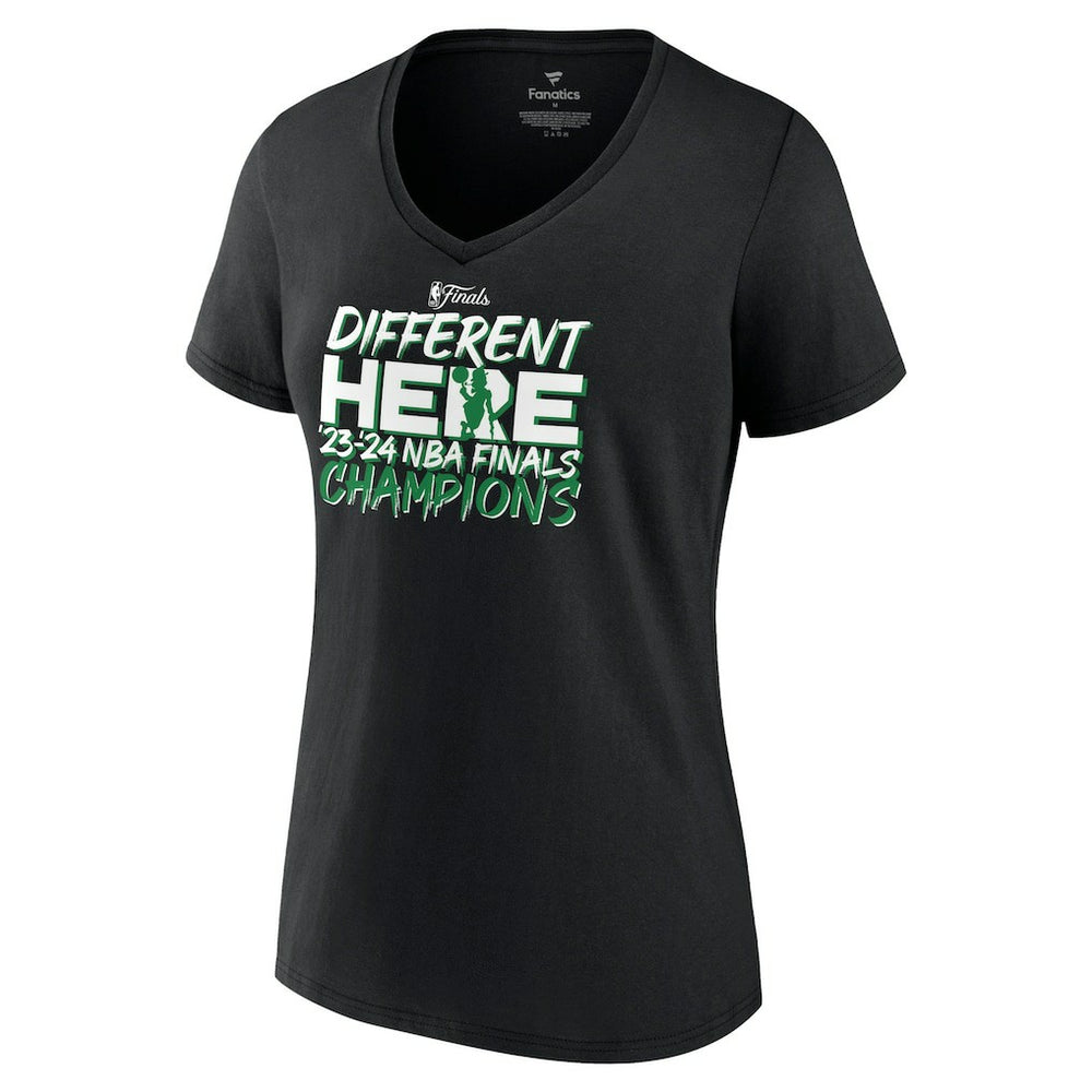 Boston Celtics Women's 2024 NBA Finals Champions Pump Fake Hometown Originals V-Neck T-Shirt Black | Fanatics Near Me