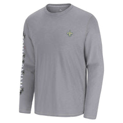 New Orleans Saints Oasis Endzone Lux Long Sleeve T-Shirt Gray