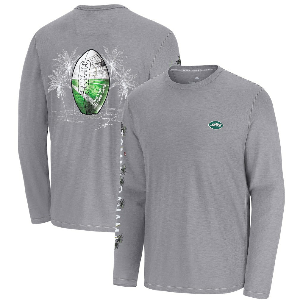 New York Jets Oasis Endzone Lux Long Sleeve T-Shirt Gray