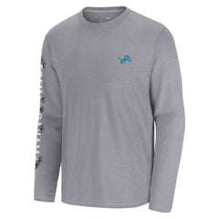 Detroit Lions Oasis Endzone Lux Long Sleeve T-Shirt Gray