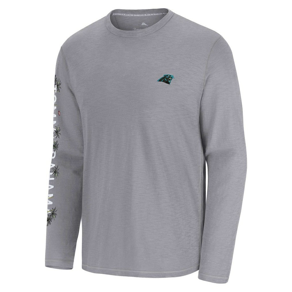 Carolina Panthers Oasis Endzone Lux Long Sleeve T-Shirt Gray