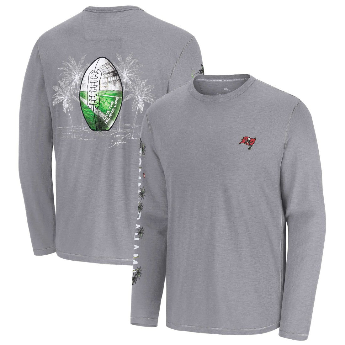 Tampa Bay Buccaneers Oasis Endzone Lux Long Sleeve T-Shirt Gray