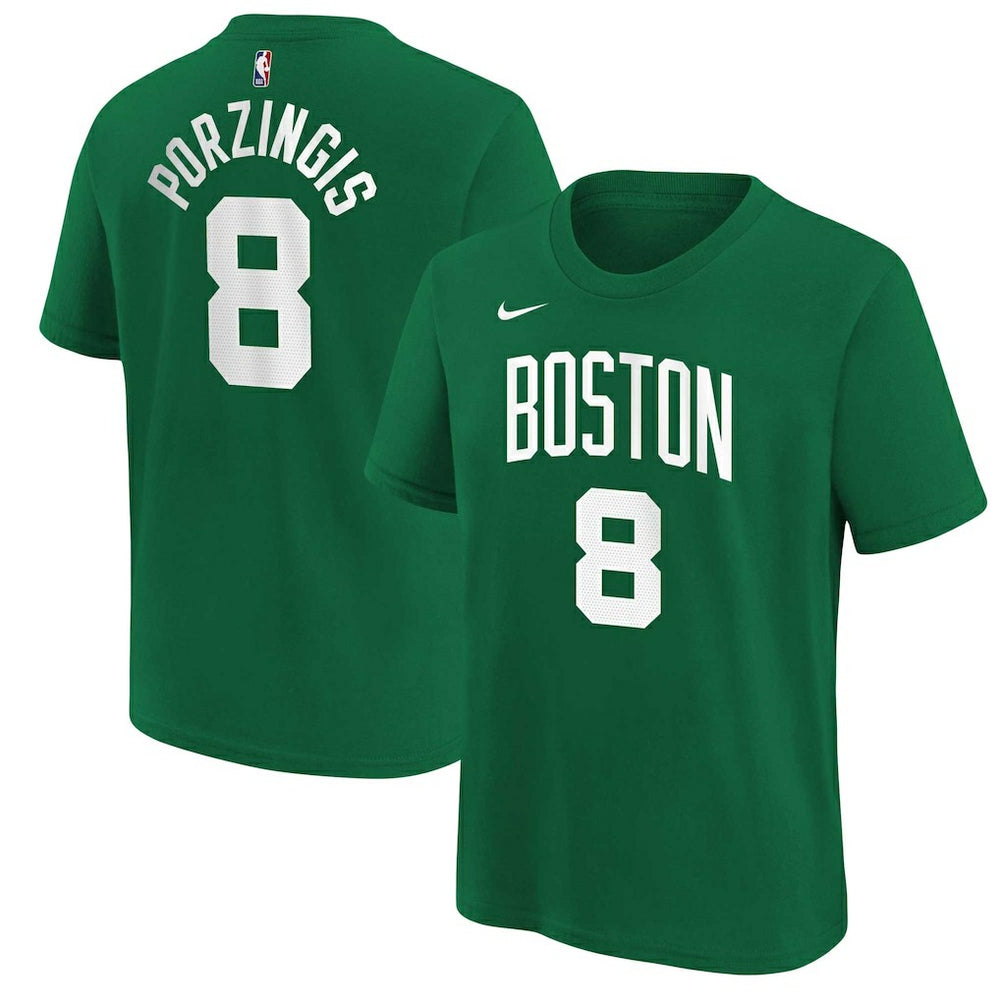 Kristaps Porzingis Boston Celtics Youth Icon Name & Number T-Shirt Kelly Green | Nike Near Me