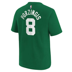 Kristaps Porzingis Boston Celtics Youth Icon Name & Number T-Shirt Kelly Green | Nike Near Me