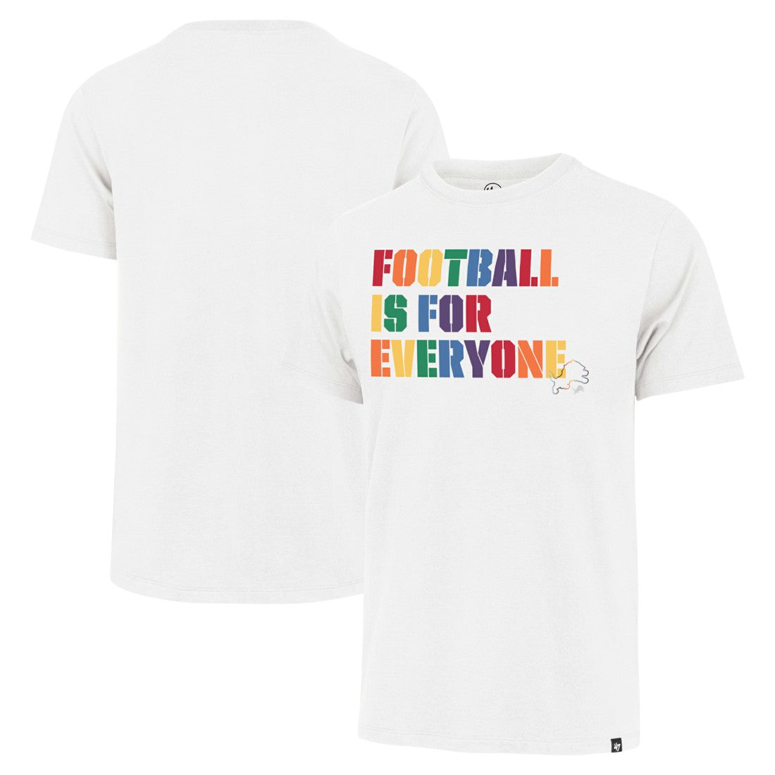 47 brand Detroit Lions '47 Pride Franklin T-Shirt White