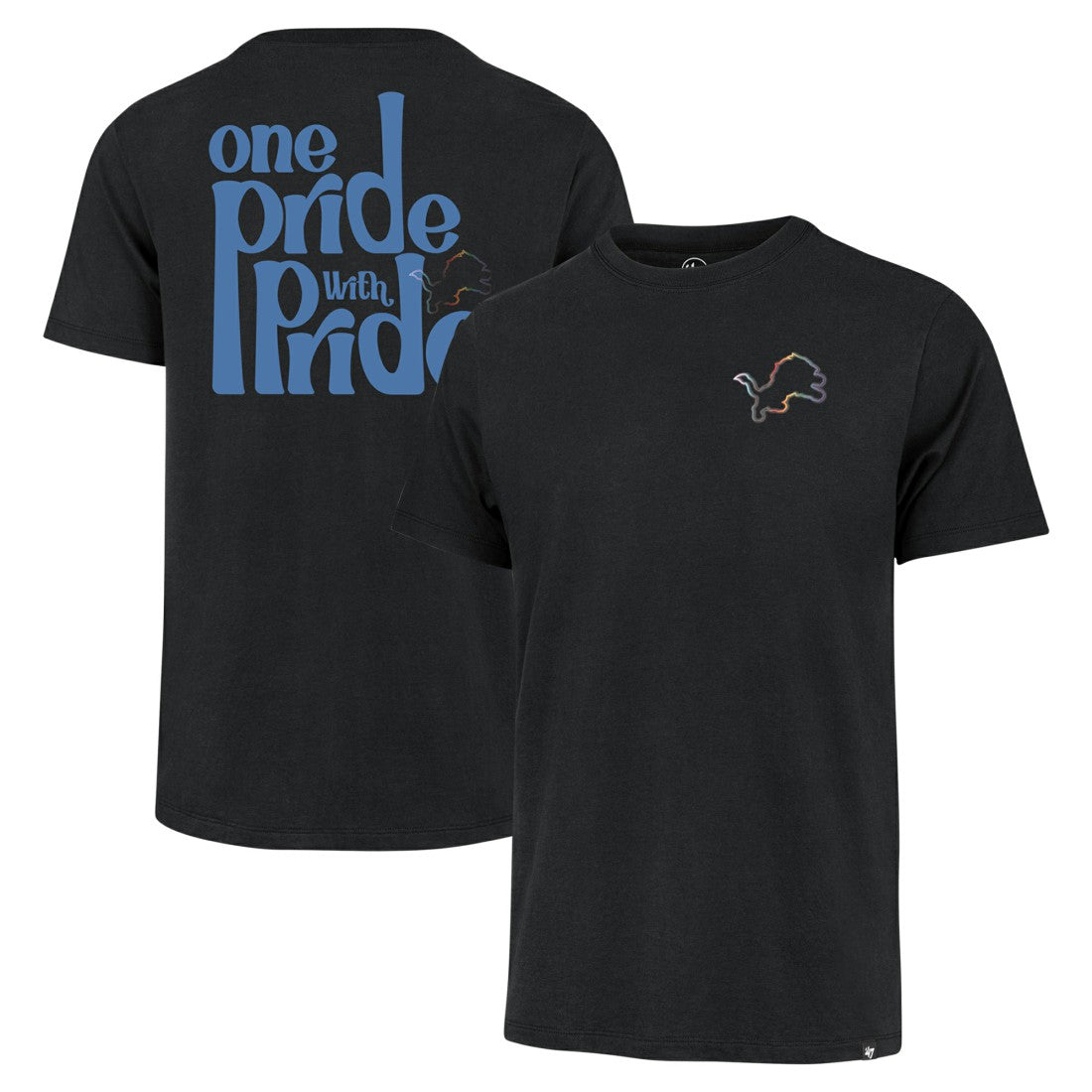 47 brand Detroit Lions '47 Pride Franklin T-Shirt Black