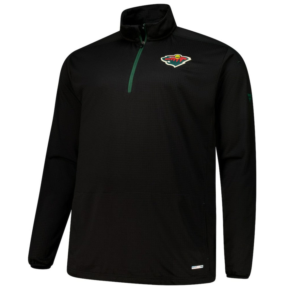 Minnesota Wild Fanatics Big & Tall Authentic Pro Quarter-Zip Top - Black - NHL 201673095