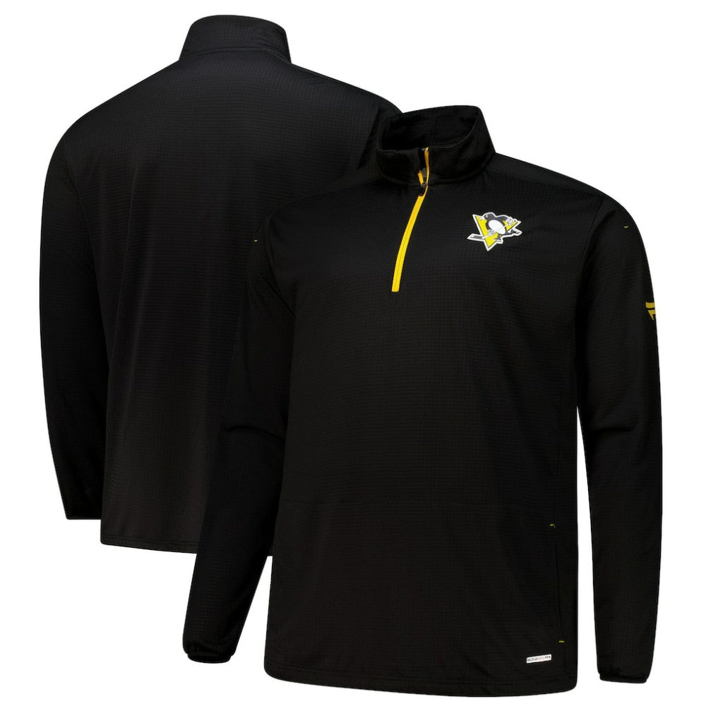 Pittsburgh Penguins Fanatics Big & Tall Authentic Pro Quarter-Zip Top - Black - NHL 201673098