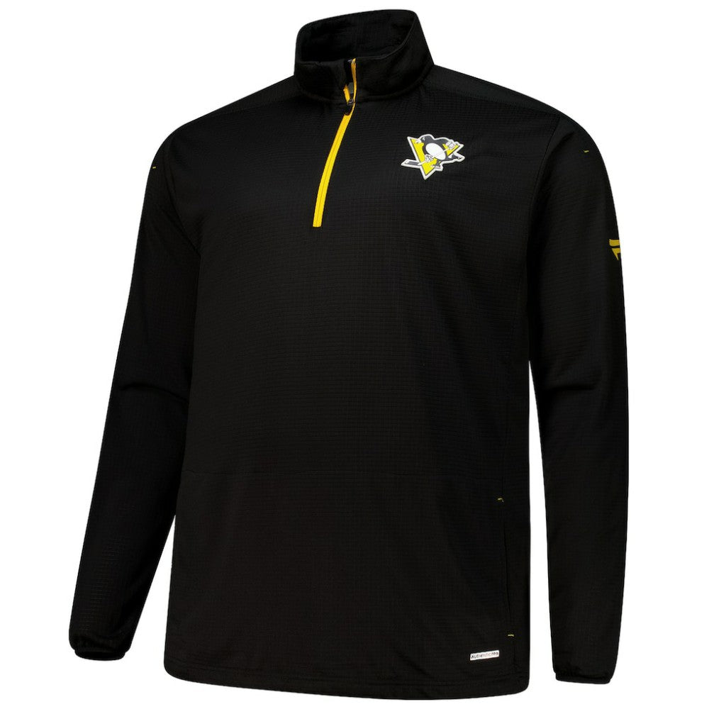 Pittsburgh Penguins Fanatics Big & Tall Authentic Pro Quarter-Zip Top - Black - NHL 201673098