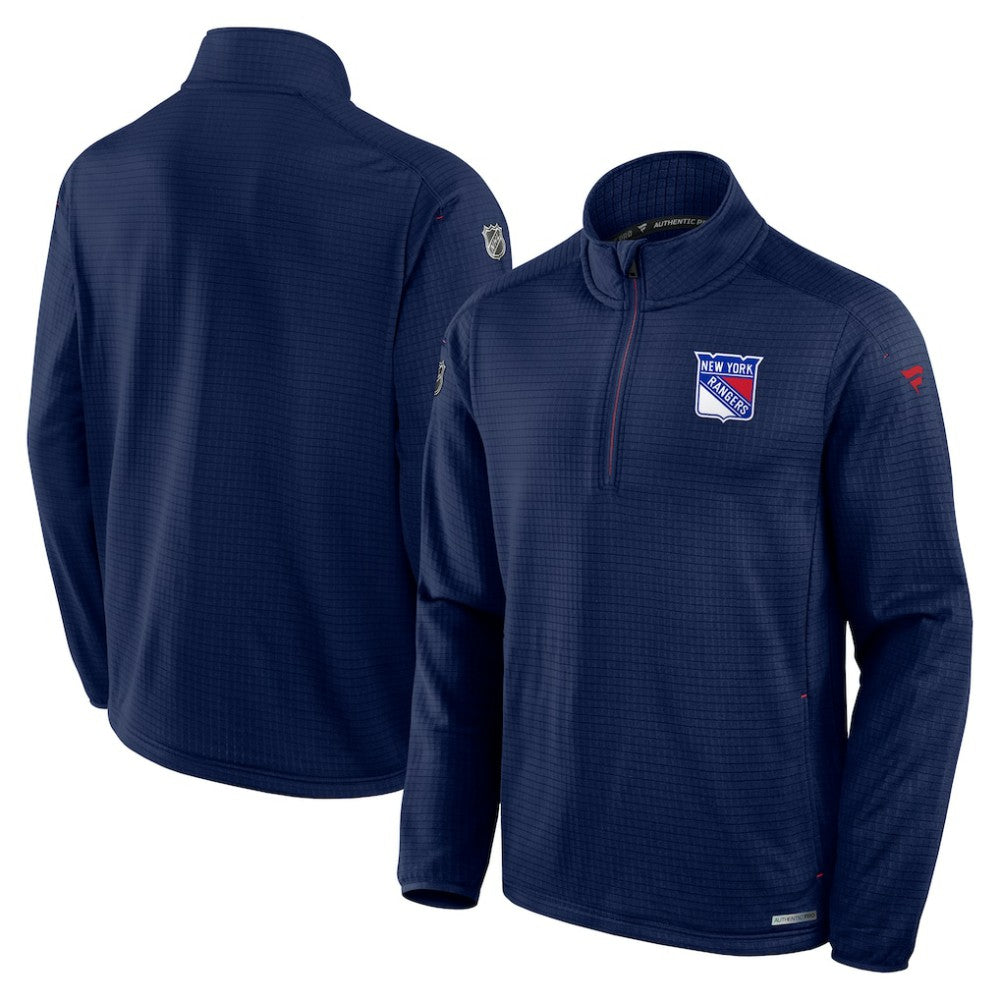 New York Rangers Fanatics Big & Tall Authentic Pro Quarter-Zip Top - Navy - NHL 201673099