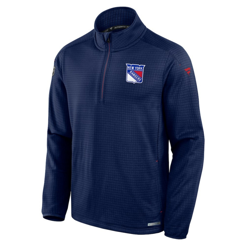 New York Rangers Fanatics Big & Tall Authentic Pro Quarter-Zip Top - Navy - NHL 201673099