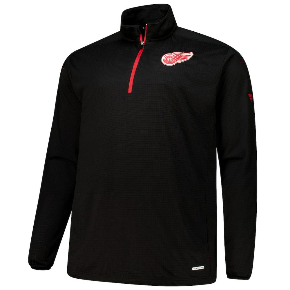 Detroit Red Wings Fanatics Big & Tall Authentic Pro Quarter-Zip Top - Black - NHL 201673100