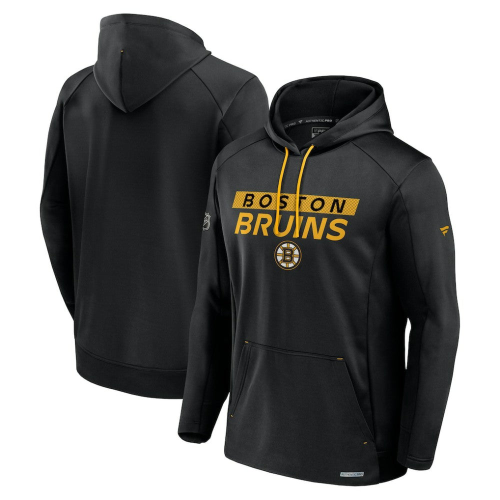 Boston Bruins Fanatics Big & Tall Authentic Pro Pullover Hoodie - Black - NHL 201673103