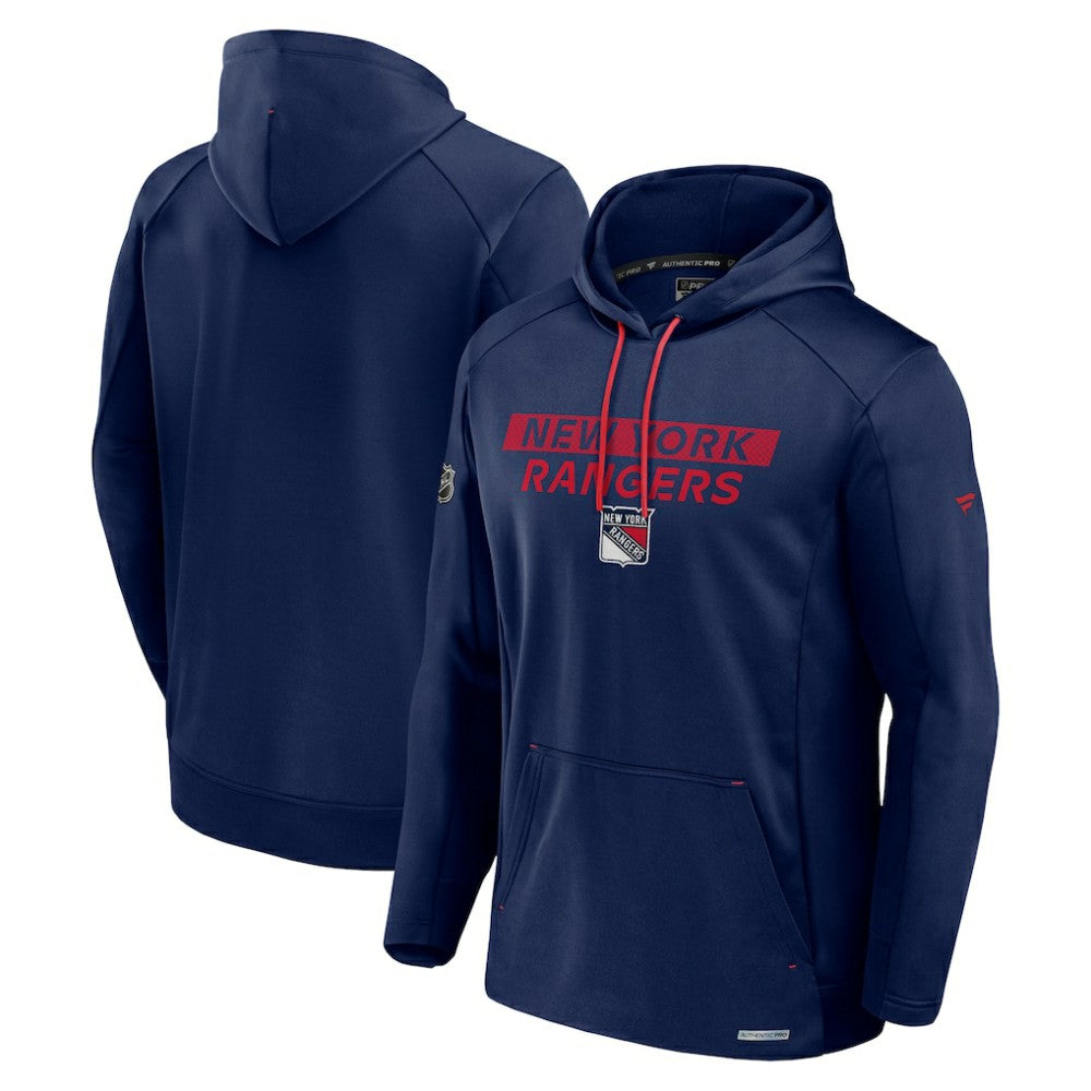 New York Rangers Fanatics Big & Tall Authentic Pro Pullover Hoodie - Blue - NHL 201673108