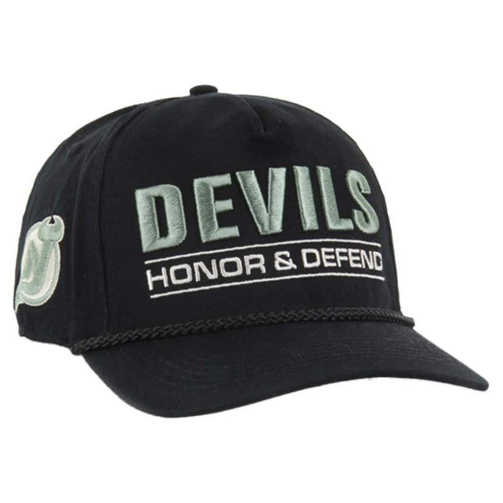 New Jersey Devils '47 OHT Military Appreciation Homeland Honor and Defend Hitch Adjustable Hat - Black - NHL 201673135