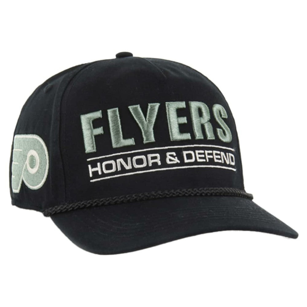 Philadelphia Flyers '47 OHT Military Appreciation Homeland Honor and Defend Hitch Adjustable Hat - Black - NHL 201673139