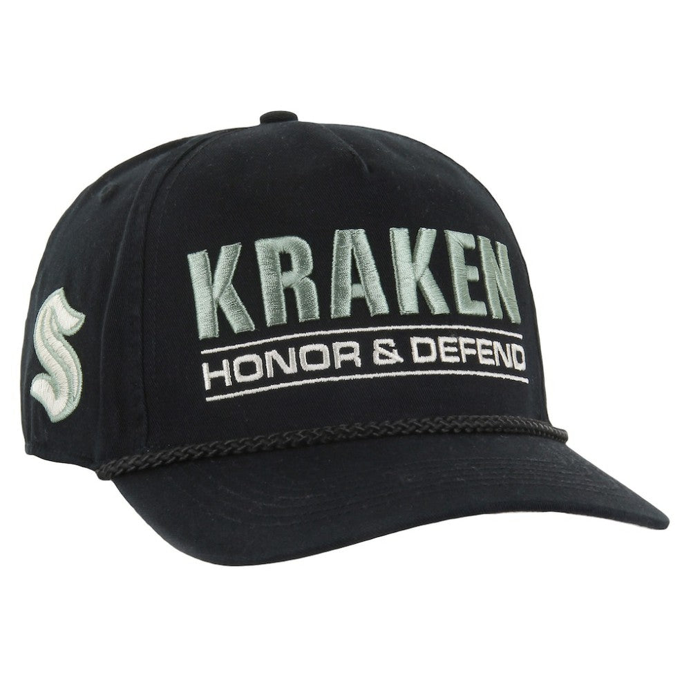 Seattle Kraken '47 OHT Military Appreciation Homeland Honor and Defend Hitch Adjustable Hat - Black - NHL 201673141
