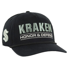 Seattle Kraken '47 OHT Military Appreciation Homeland Honor and Defend Hitch Adjustable Hat - Black - NHL 201673141