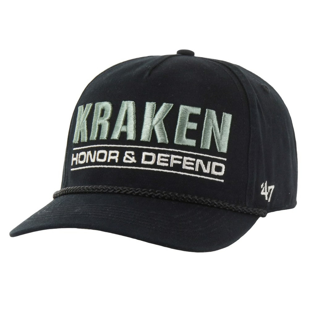 Seattle Kraken '47 OHT Military Appreciation Homeland Honor and Defend Hitch Adjustable Hat - Black - NHL 201673141