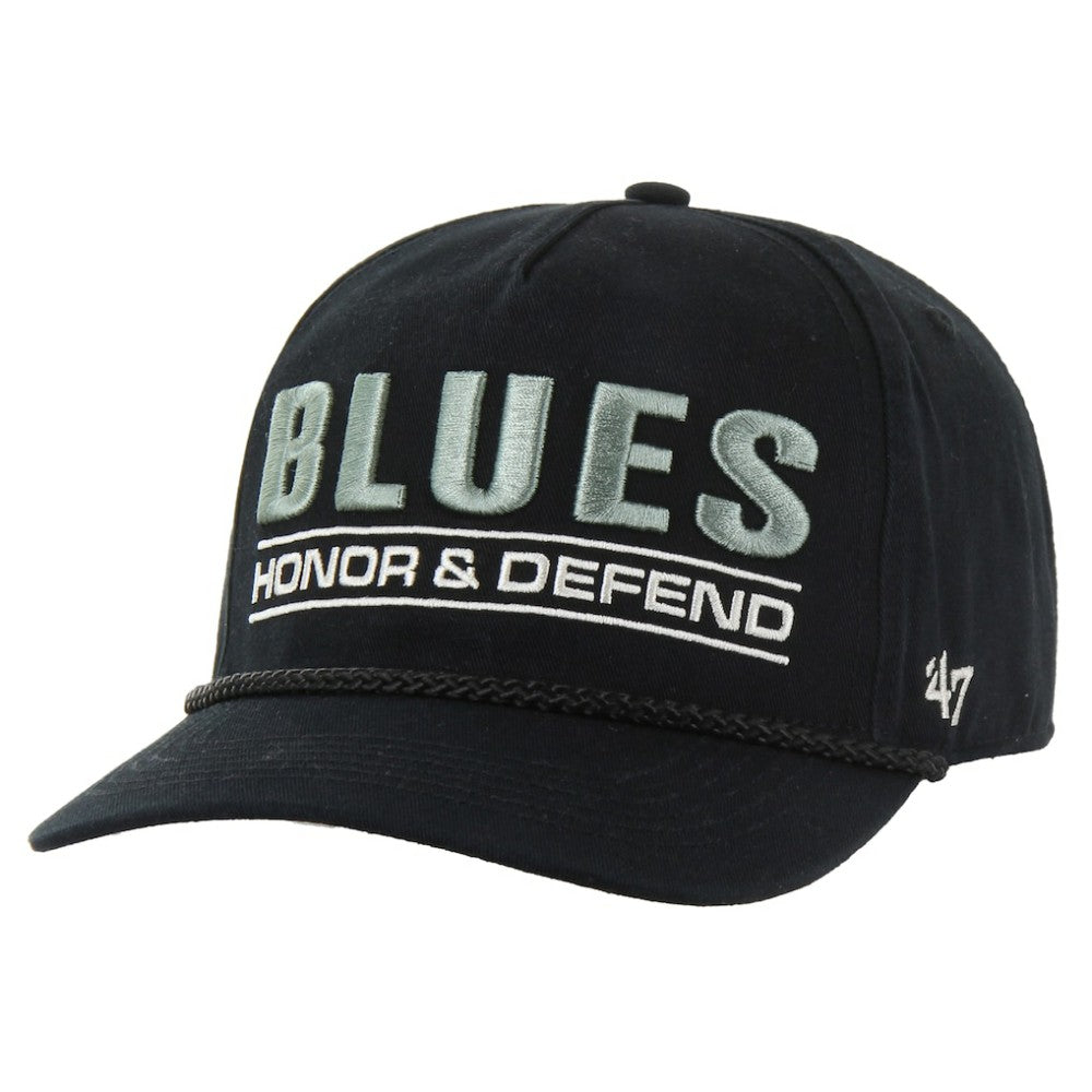 St. Louis Blues '47 OHT Military Appreciation Homeland Honor and Defend Hitch Adjustable Hat - Black - NHL 201673142