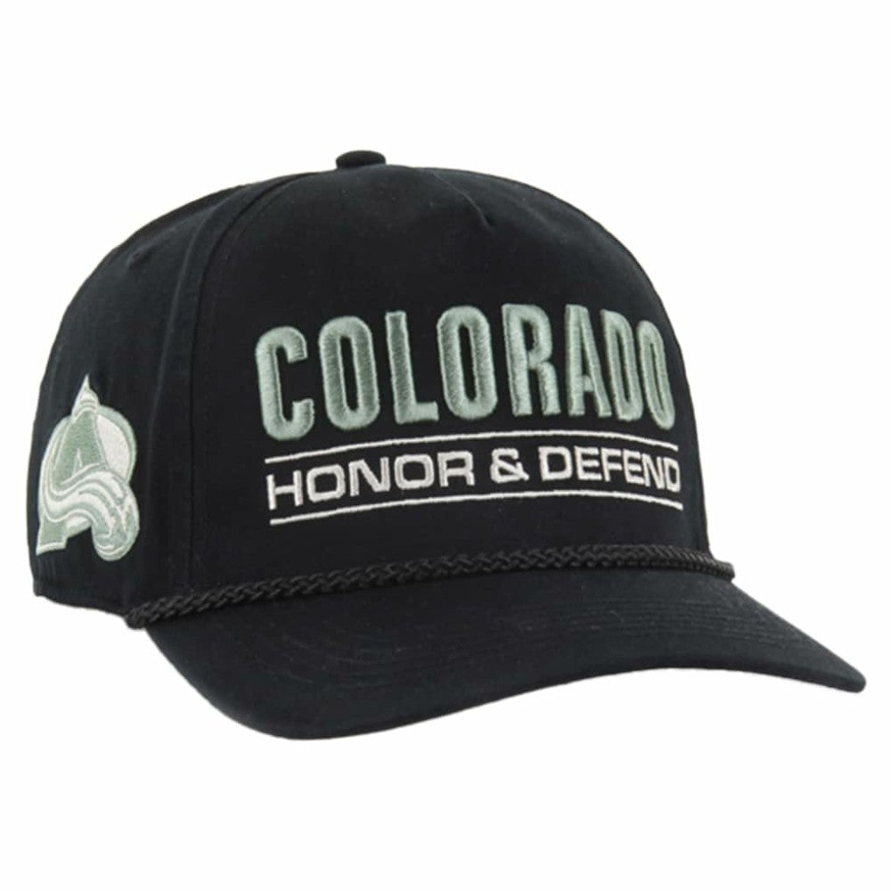 Colorado Avalanche '47 OHT Military Appreciation Homeland Honor and Defend Hitch Adjustable Hat - Black - NHL 201673148