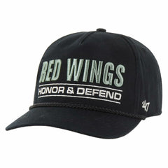 Detroit Red Wings '47 OHT Military Appreciation Homeland Honor and Defend Hitch Adjustable Hat - Black - NHL 201673149