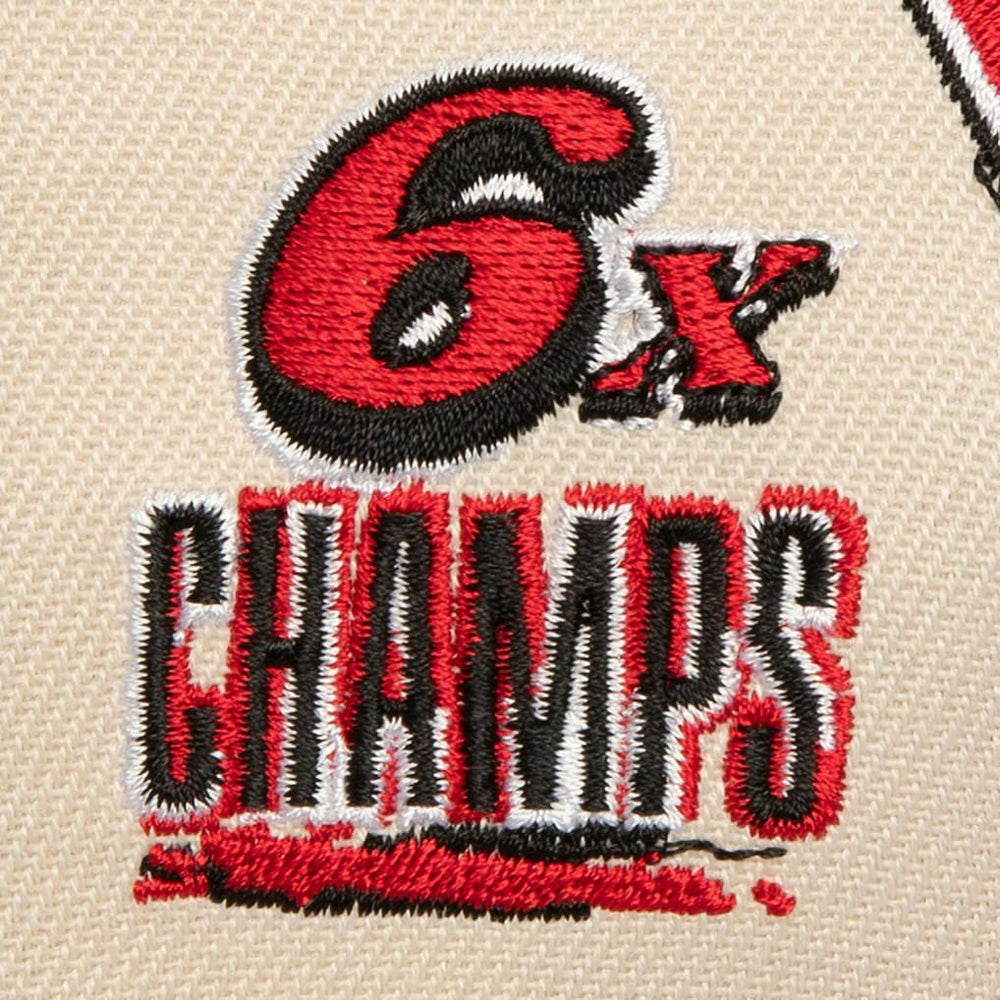 Chicago Bulls 6x NBA Champions Soul Legacy Defined Snapback Hat Cream/Red | Mitchell & Ness discount
