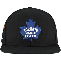Toronto Maple Leafs Mitchell & Ness Core Top Spot Snapback Hat - Black - NHL 201673344