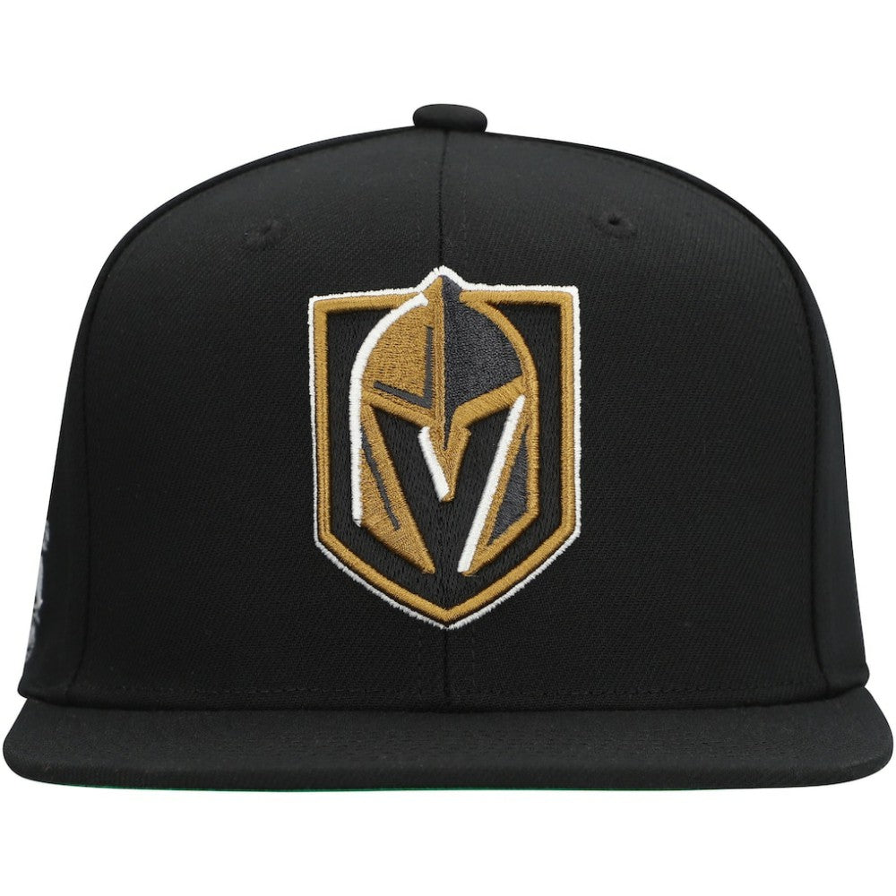 Vegas Golden Knights Mitchell & Ness Core Top Spot Snapback Hat - Black - NHL 201673346