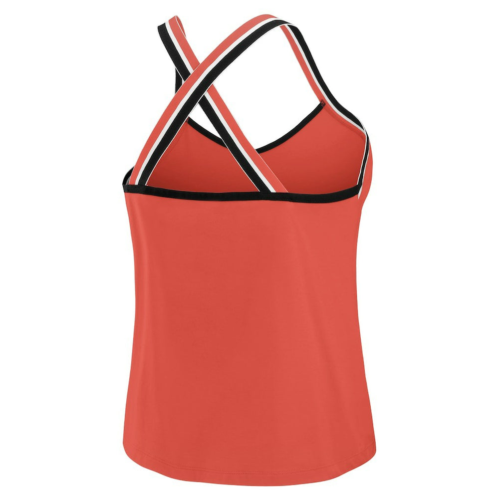 Kansas City Chiefs WEAR by Erin Andrews Women's Cross Strap Tri-Blend Tank Top Red