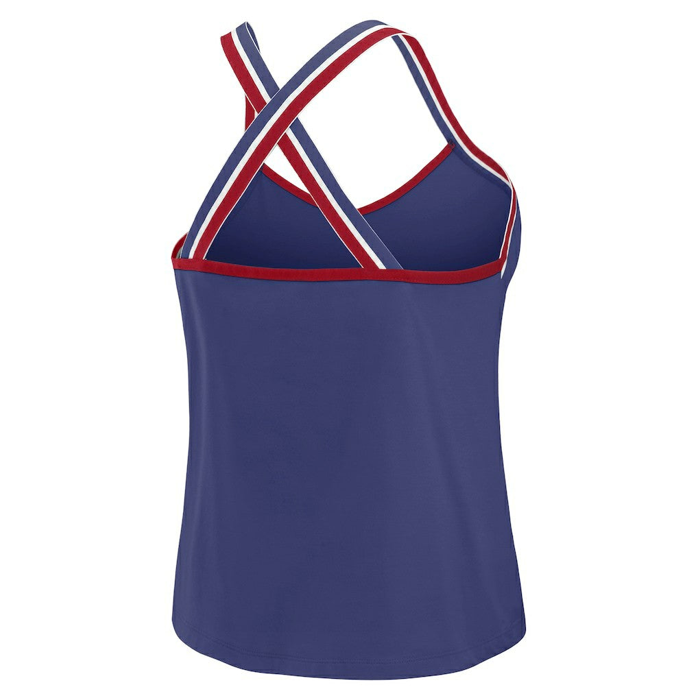 New York Giants WEAR by Erin Andrews Women's Cross Strap Tri-Blend Tank Top Royal